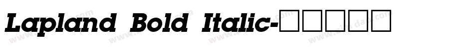 Lapland Bold Italic字体转换